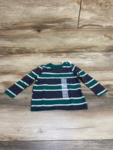 NEW Old Navy Striped Shirt Grey/Green sz 12-18m