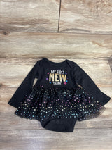 Celebrate New Years My First New Years Tutu Bodysuit Black sz 6-9m