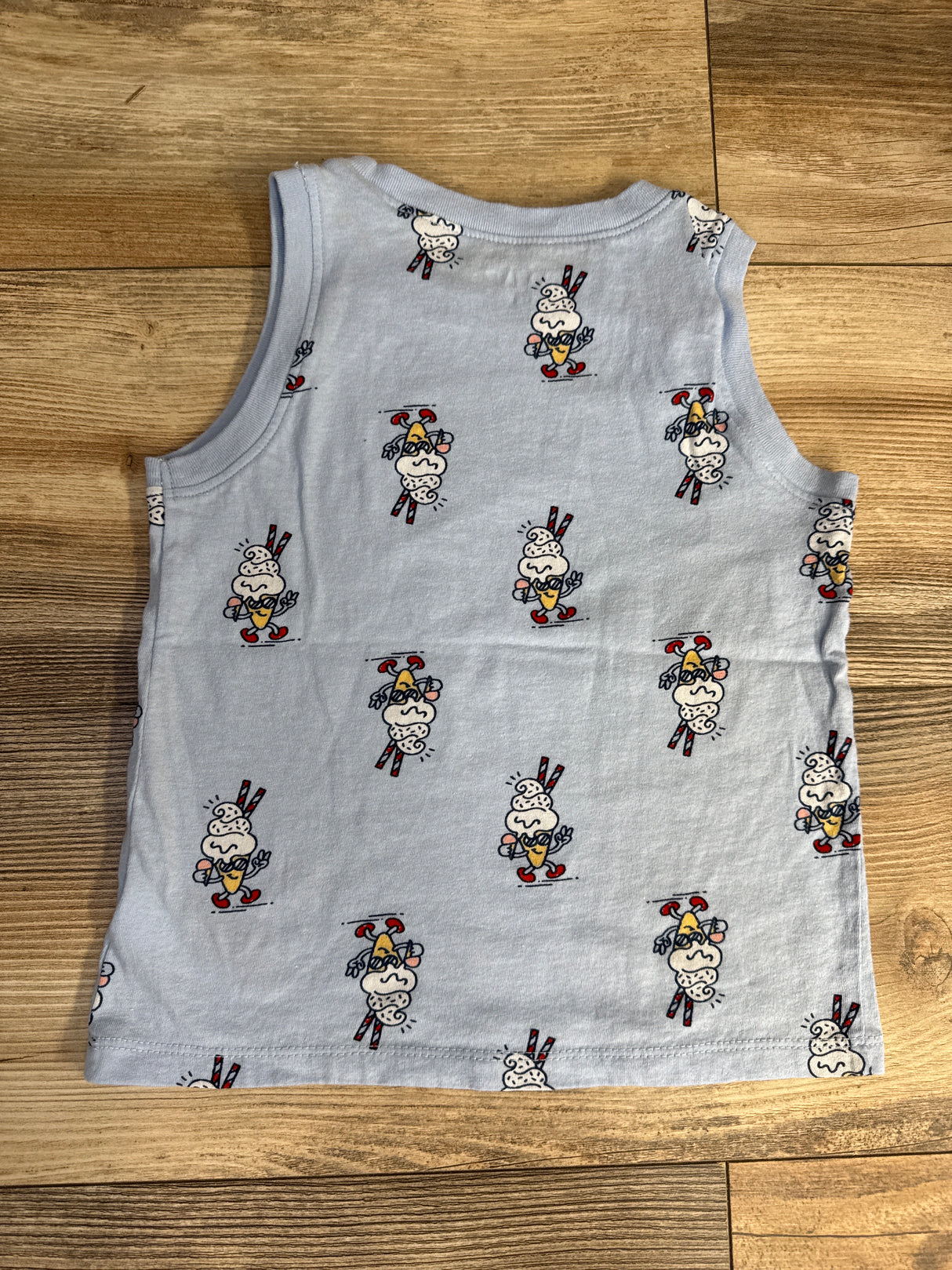 Old Navy Ice Cream Graphic Tank Top Blue sz 3T