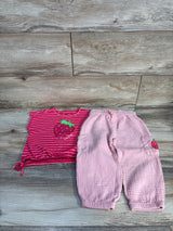 Kids Headquarters 2pc Strawberry Shirt & Gauze Pants Set Pink sz 3T