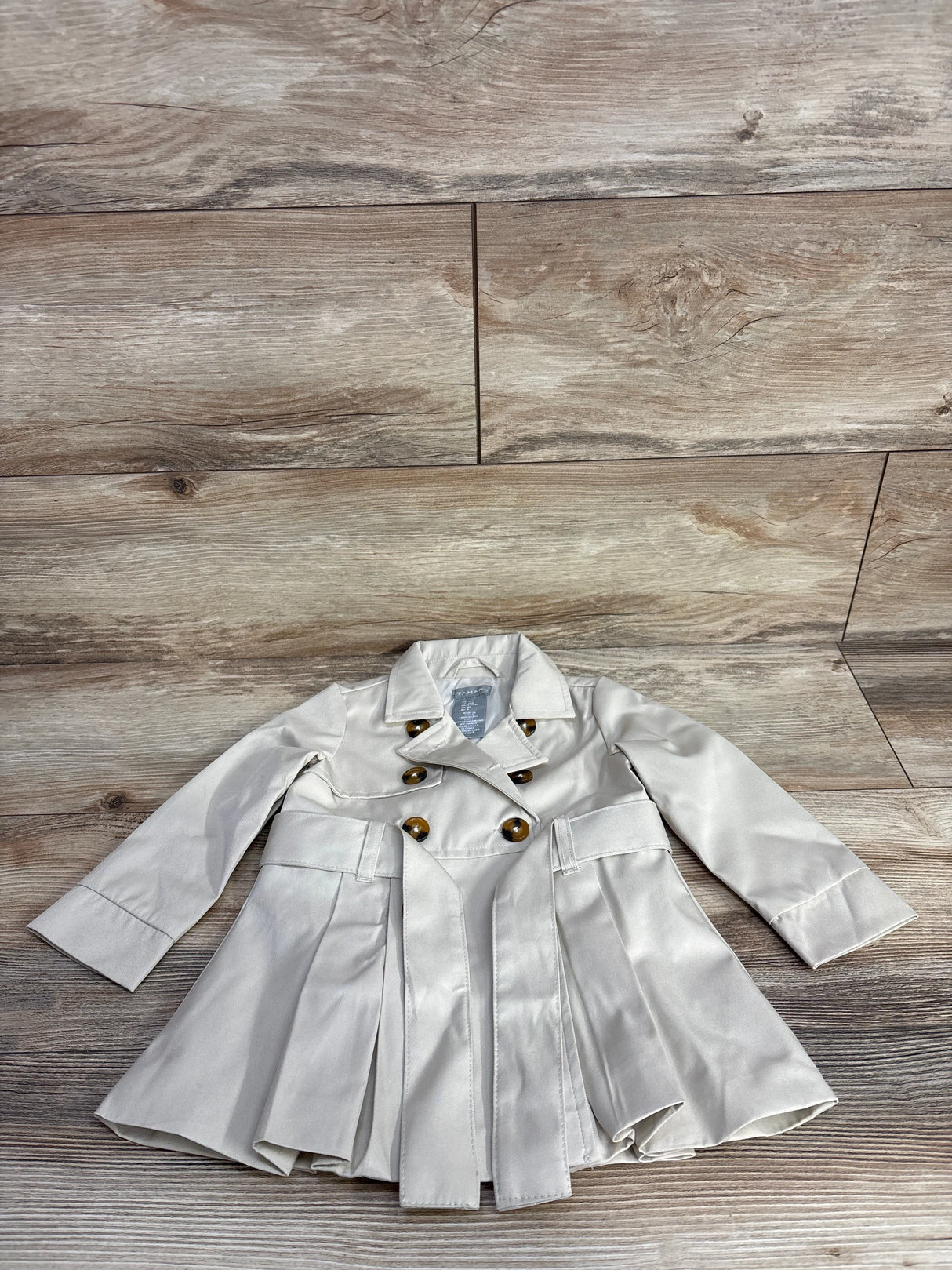 Tahari Dress Trench Coat Beige sz 12m