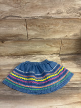 Mini Boden Denim Twirl Skirt Blue sz 3-4T