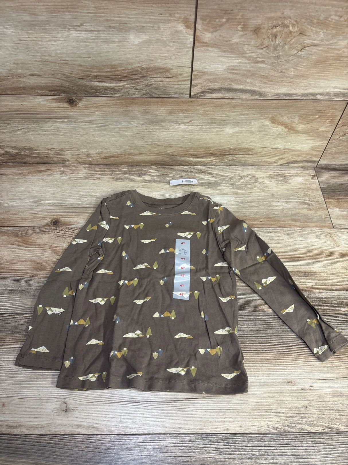 NEW Old Navy Mountain Print Brown Shirt sz 4T