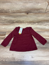 NEW Cat & Jack Long Sleeve Shirt Maroon sz 2T
