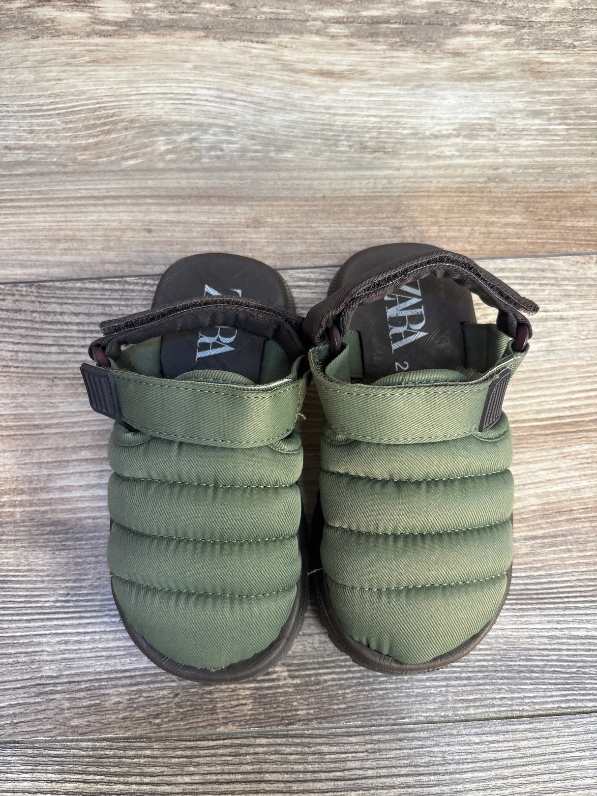 Zara Padded Sandals, Green sz 8c