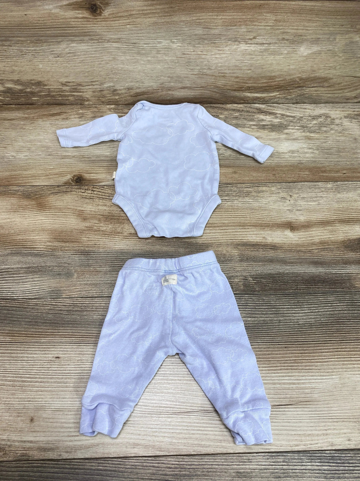 Baby Gap 2pc Cloud Print Bodysuit & Pants Blue sz Newborn