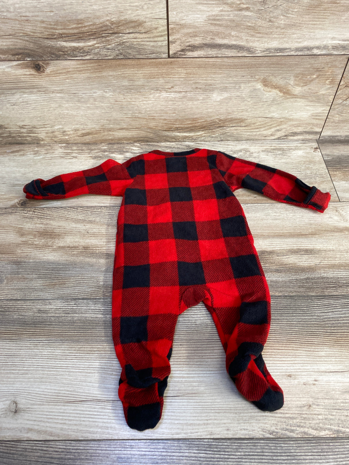 Old Navy Buffalo Print Blanket Sleeper Red sz 0-3m