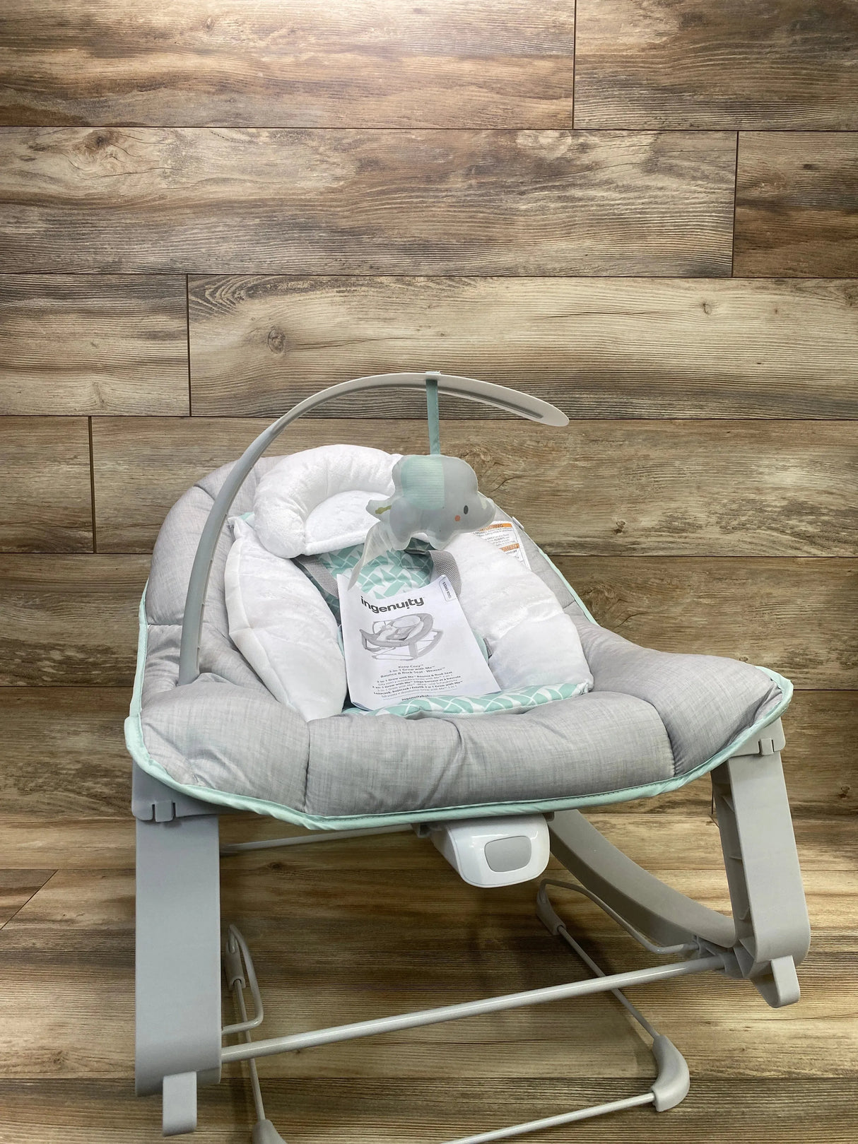 Ingenuity Keep Cozy 3-in-1 Grow with Me Baby Bouncer, Rocker & Toddler Seat Grey