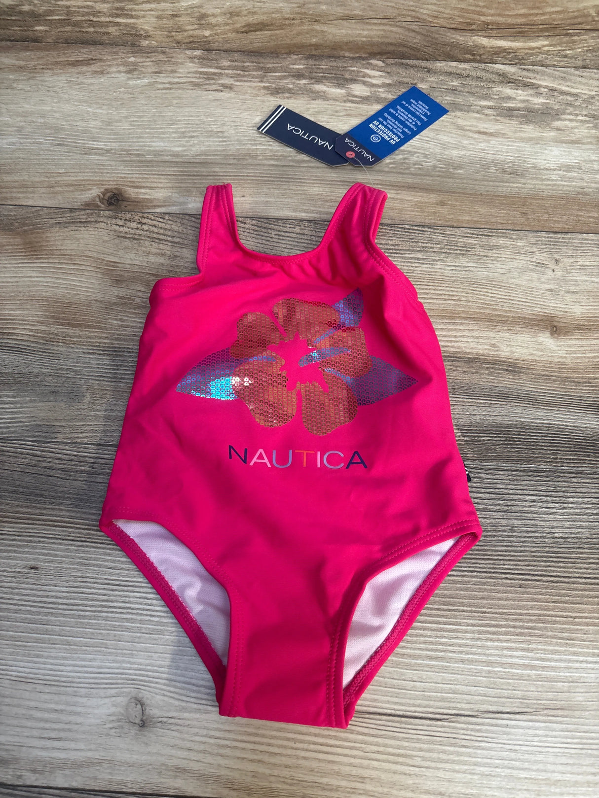 NEW Nautica 1pc Swimsuit Pink sz 18m