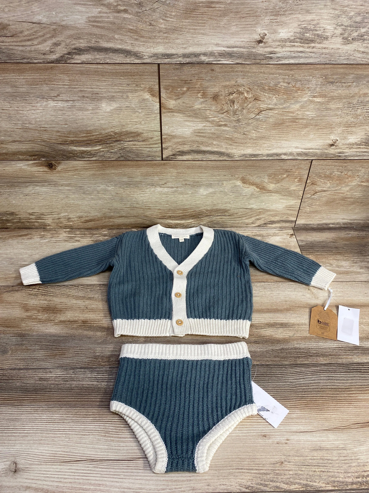 NEW Grayson Collective 2pc Knit Sweater & Bloomers Set Green sz 12m