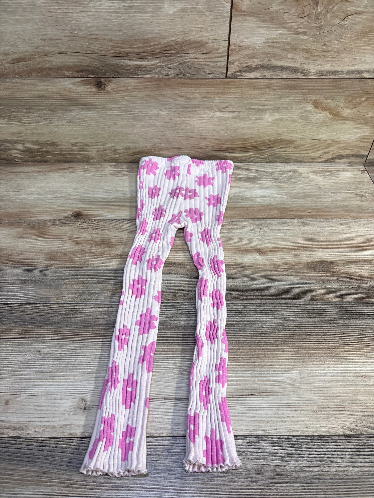 Zara Floral Ribbed Leggings Pink sz 4-5T