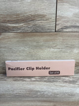 Cuddle Club 4pk Silicone Pacifier Clips