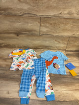 NEW Ms Rachel 4pc Snug Fit Pajama Set Blue sz 12m
