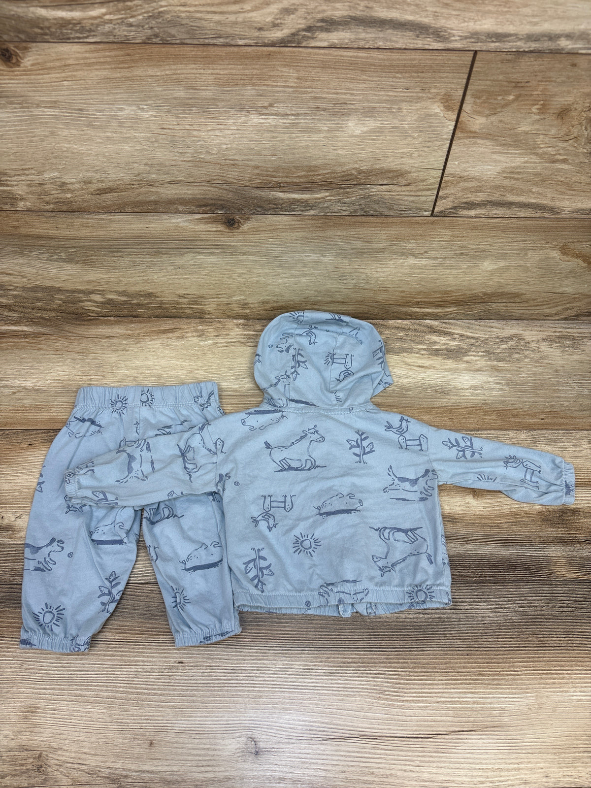 Carter's 2pc Zip-Up Jacket & Pants Set Blue sz 6m