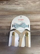 NEW Cat & Jack Suspenders & Bowtie Set sz 6-12m