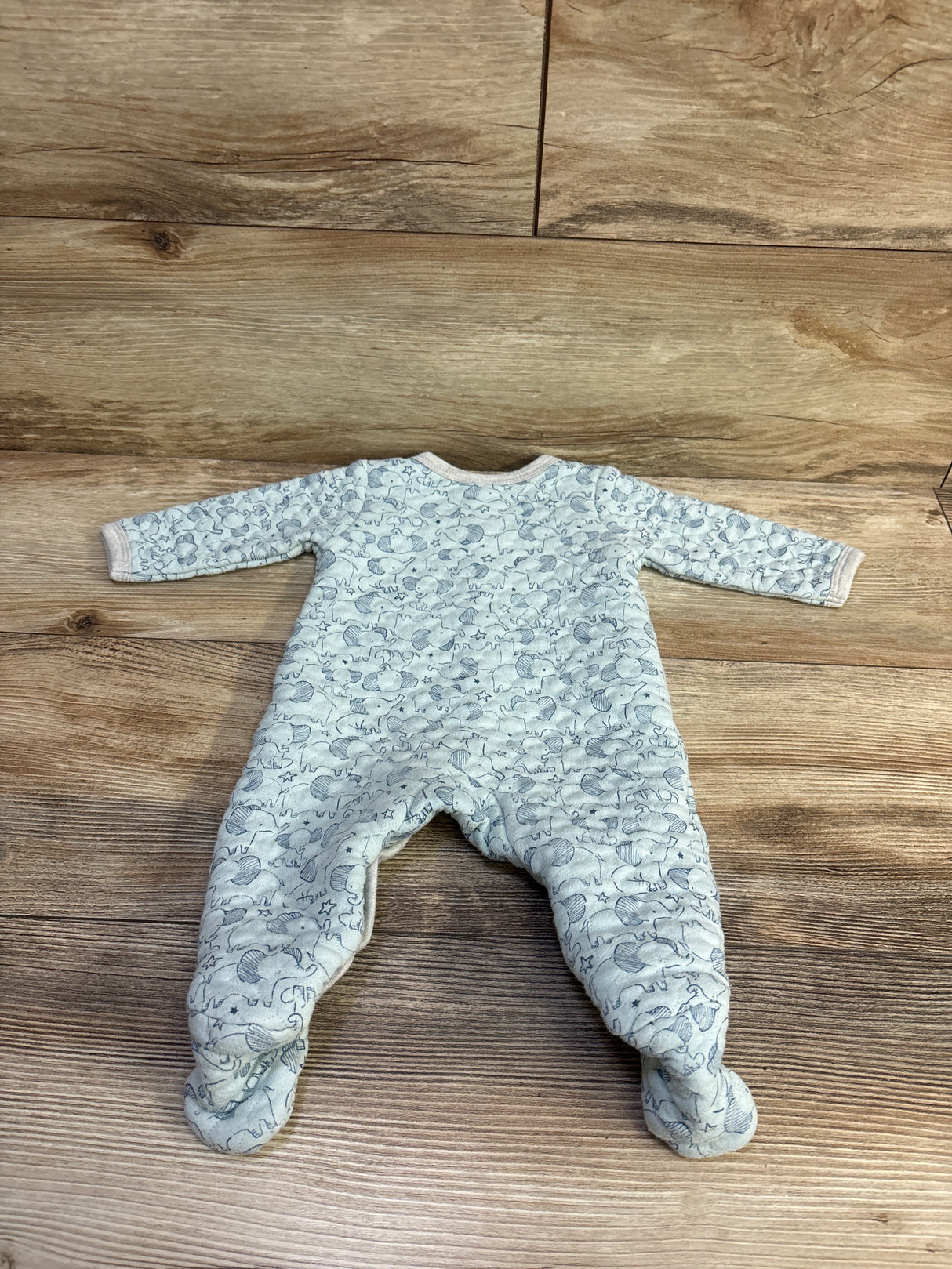 Little Beginnings Quilted Sleeper Blue sz 0-3m