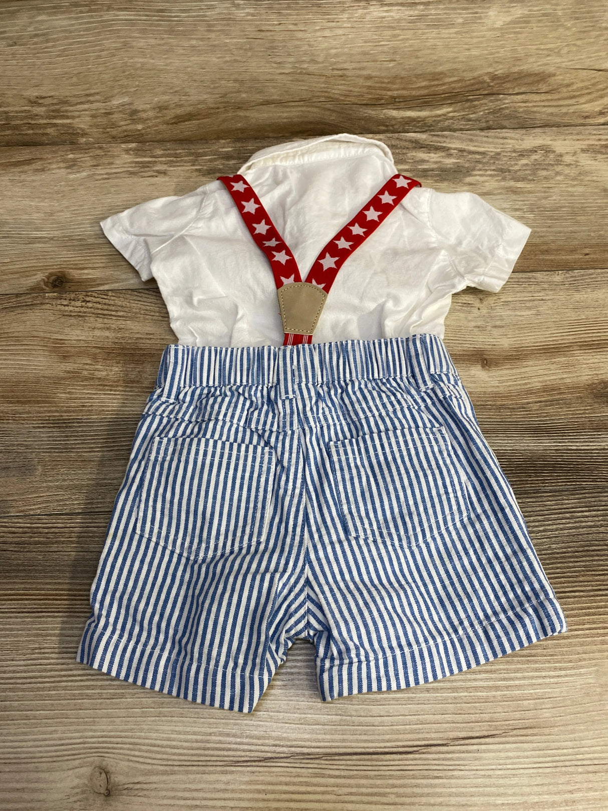 Cat & Jack 3pc Bodysuit Suspender Set White sz 12m