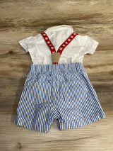 Cat & Jack 3pc Bodysuit Suspender Set White sz 12m