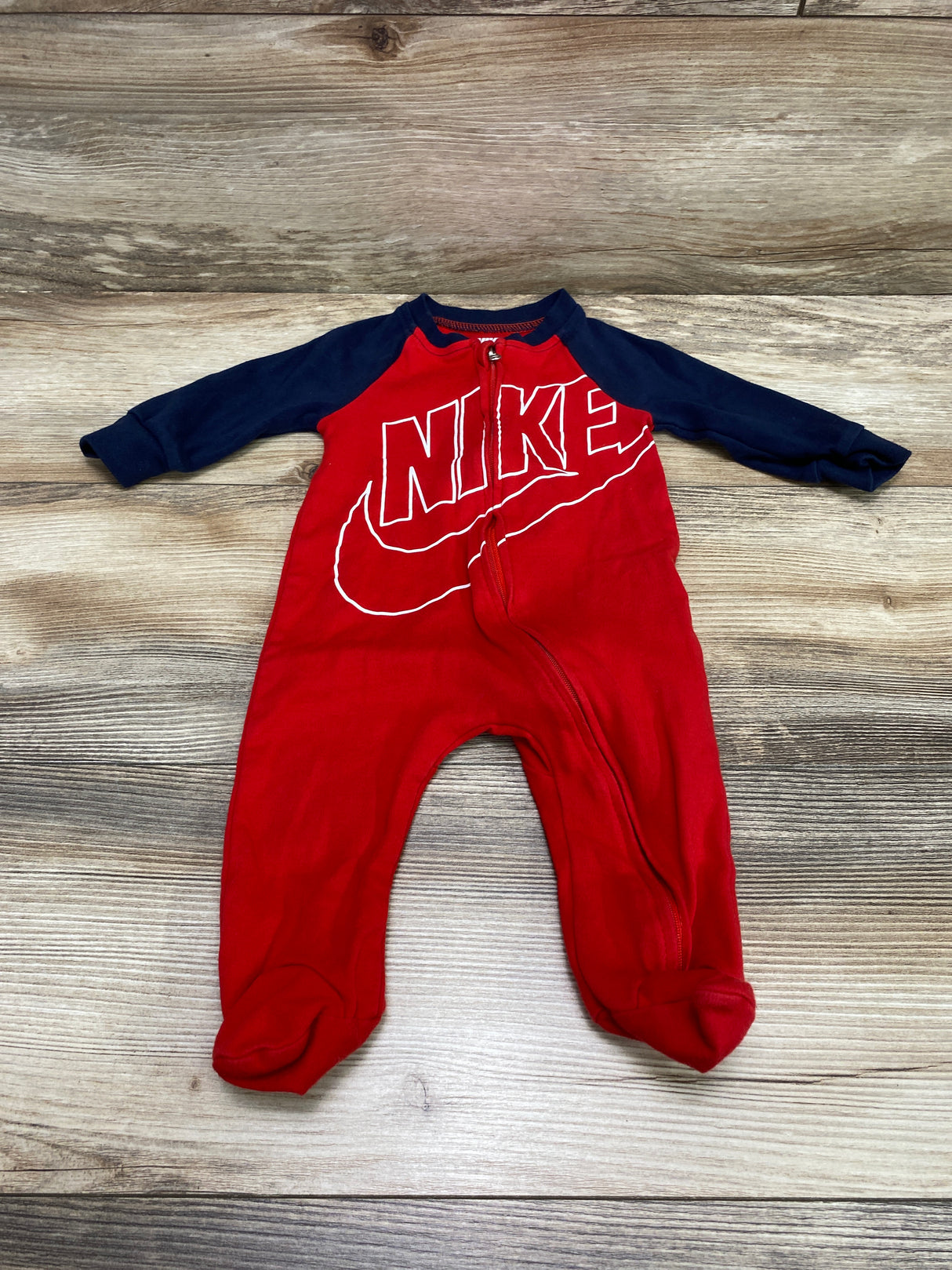 Nike Logo Sleeper Navy/Red sz 6m