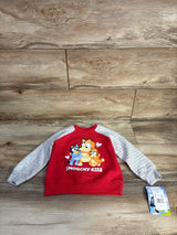 NEW Bluey Smoochy Kiss Pullover Sweatshirt Red sz 2T