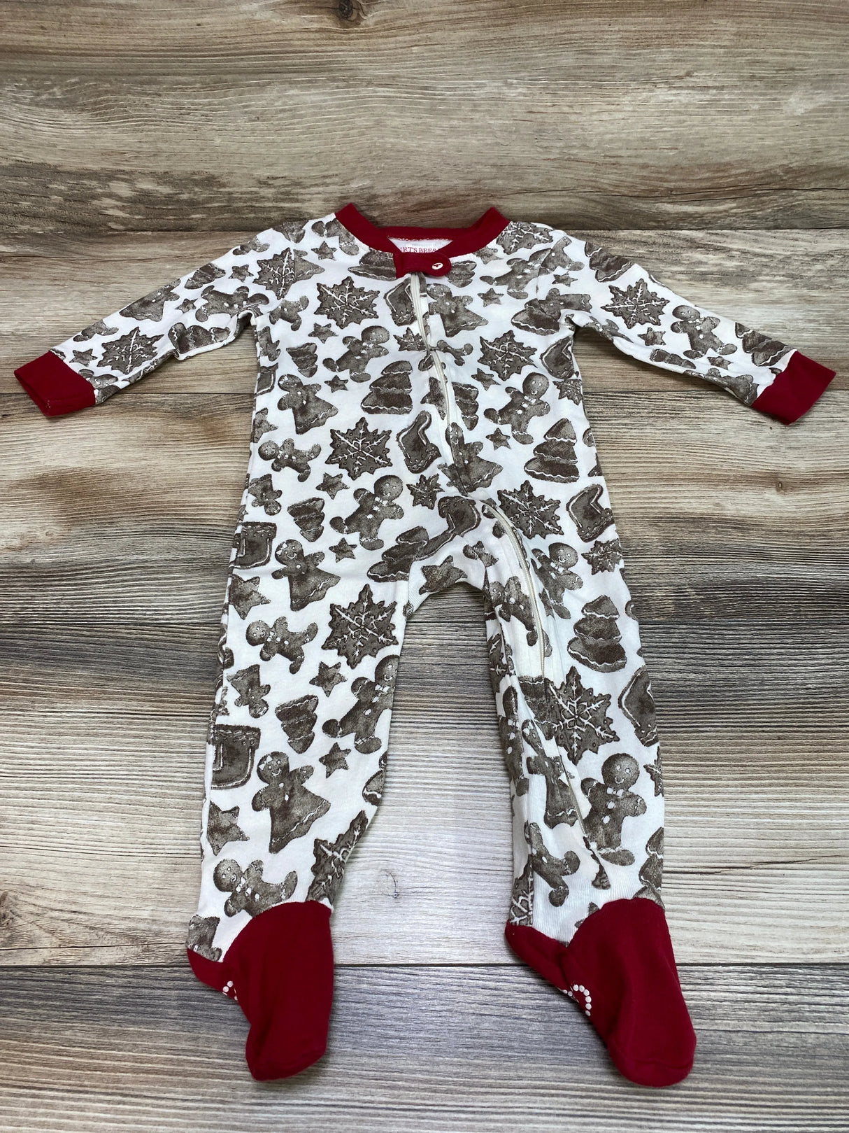 Burt's Bees Baby Organic Cookie Print Sleeper White sz 6-9m - Me n Mommy To Be