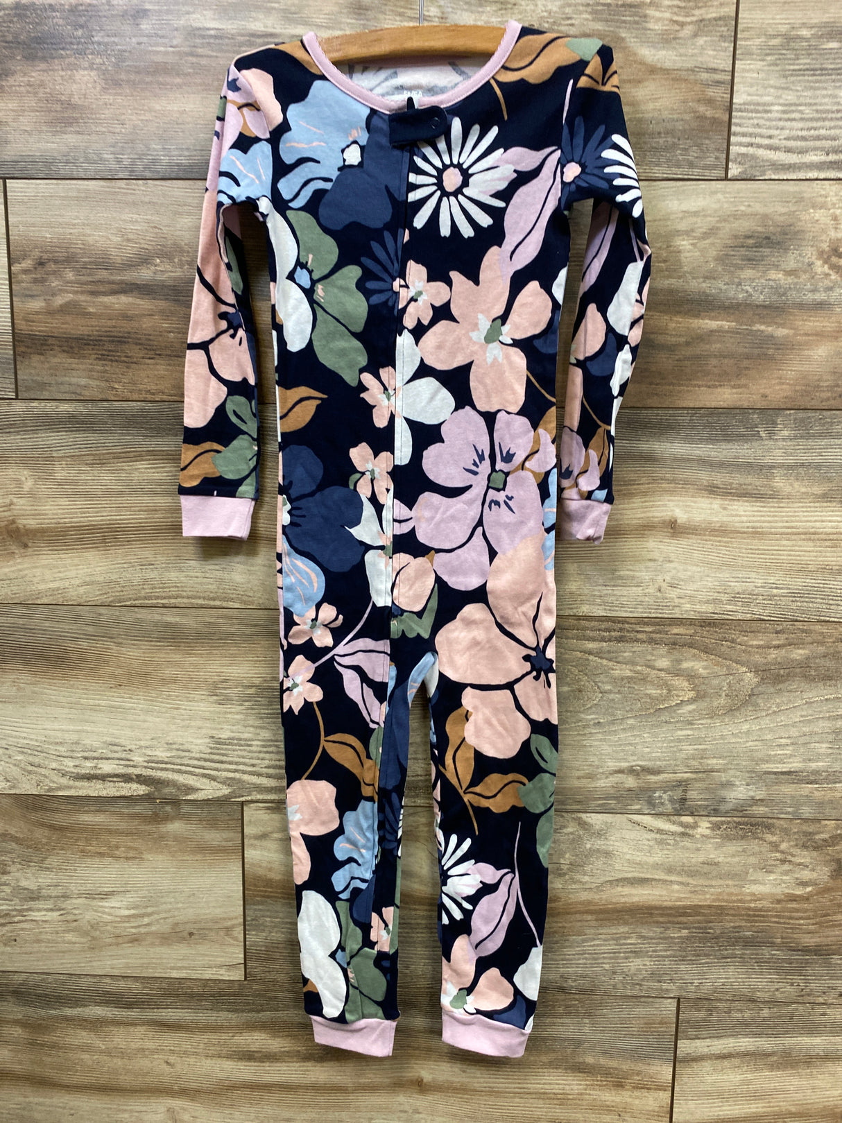 Carter's Floral Sleeper Navy sz 5T