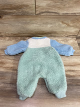 Cat & Jack Henley Sherpa Coverall Blue sz Newborn
