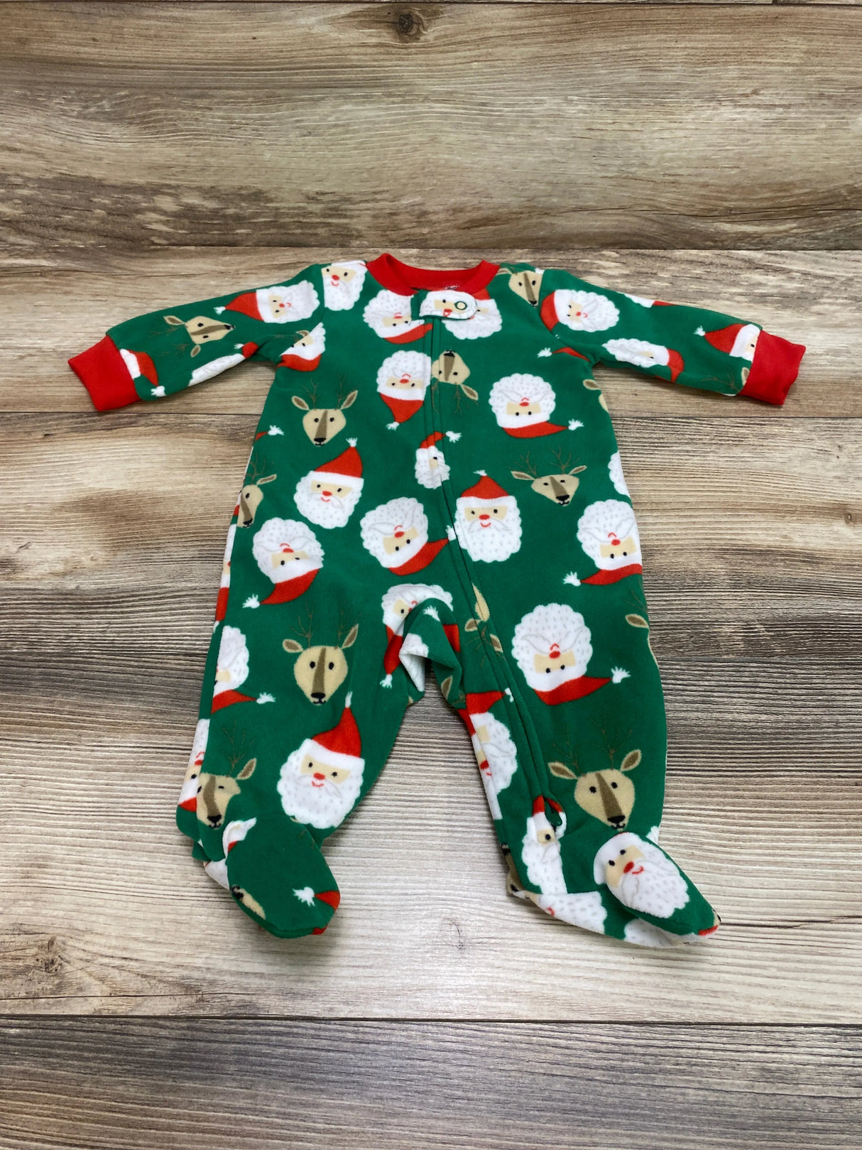 Carter's Santa Blanket Sleeper Green sz 3m - Me n Mommy To Be