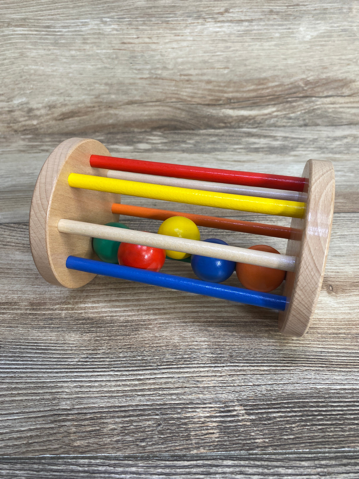 Montessori Wooden Rolling Drum