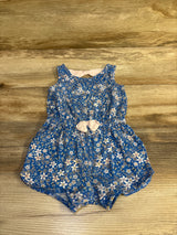 First Impressions Floral Shortie Romper Blue sz 6-9m