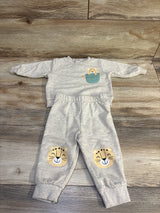 Mini Bean 2pc Pullover Sweatshirt & Joggers Set Tan sz 3/6m