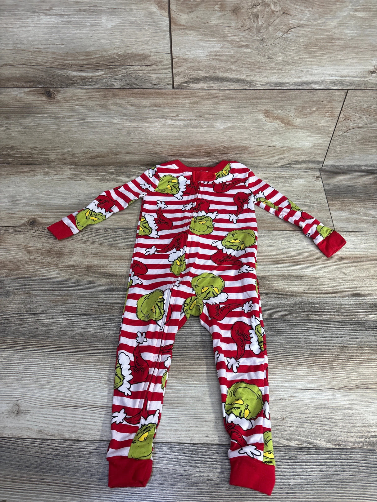 The Grinch Striped Sleeper Red/White sz 18m