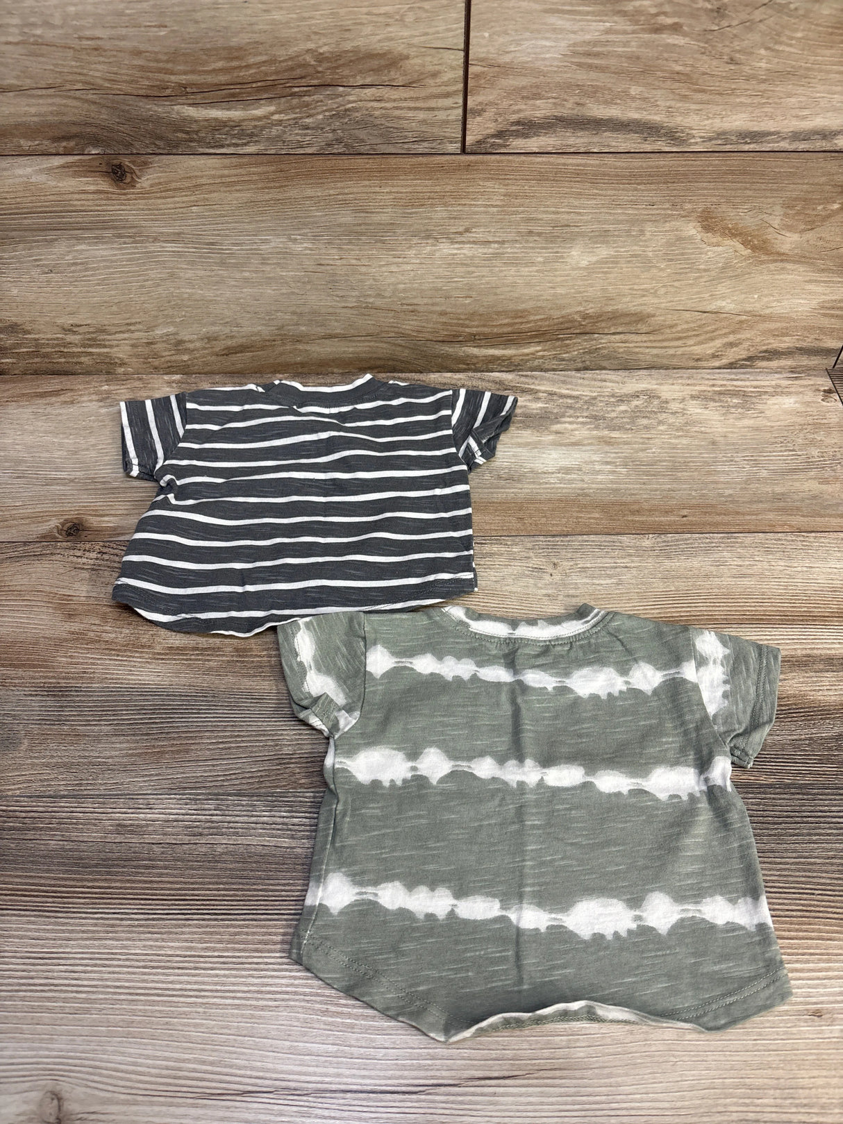 Modern Moments 2pk Striped Shirts Grey sz 0-3m