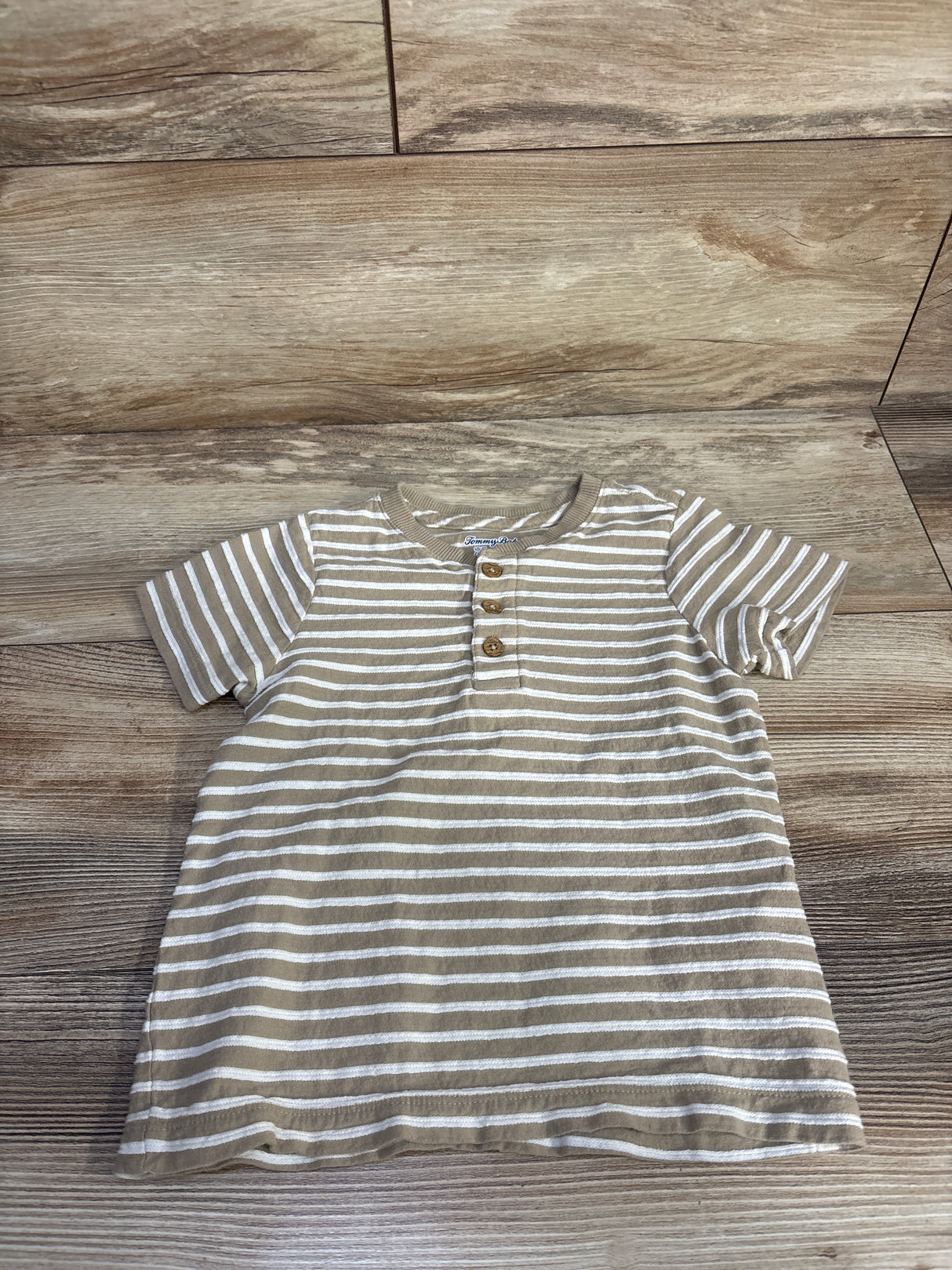 Tommy Bahama Striped Henley Shirt Brown sz 3T