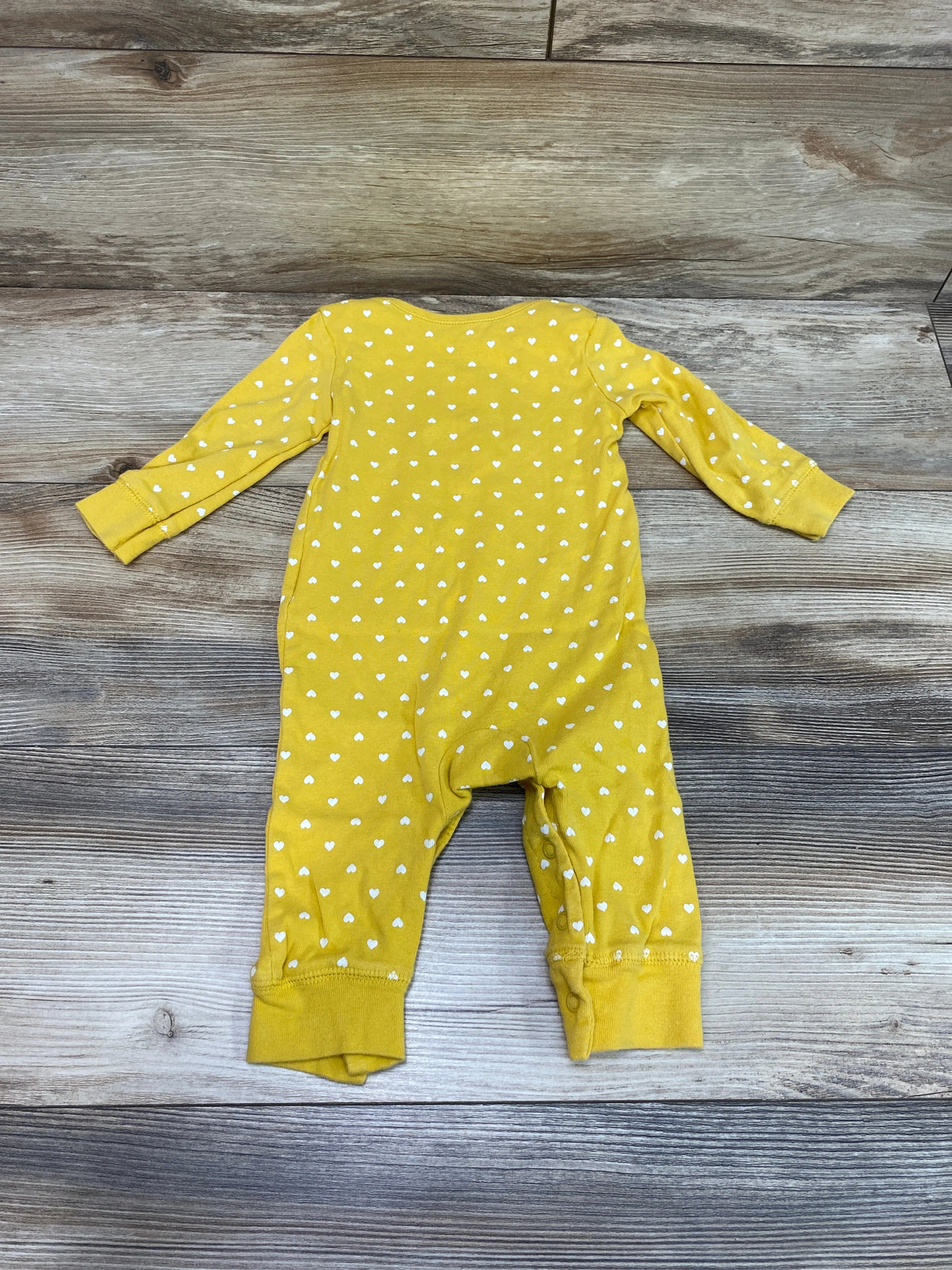 Carter's Heart Print Coverall Yellow sz 9m