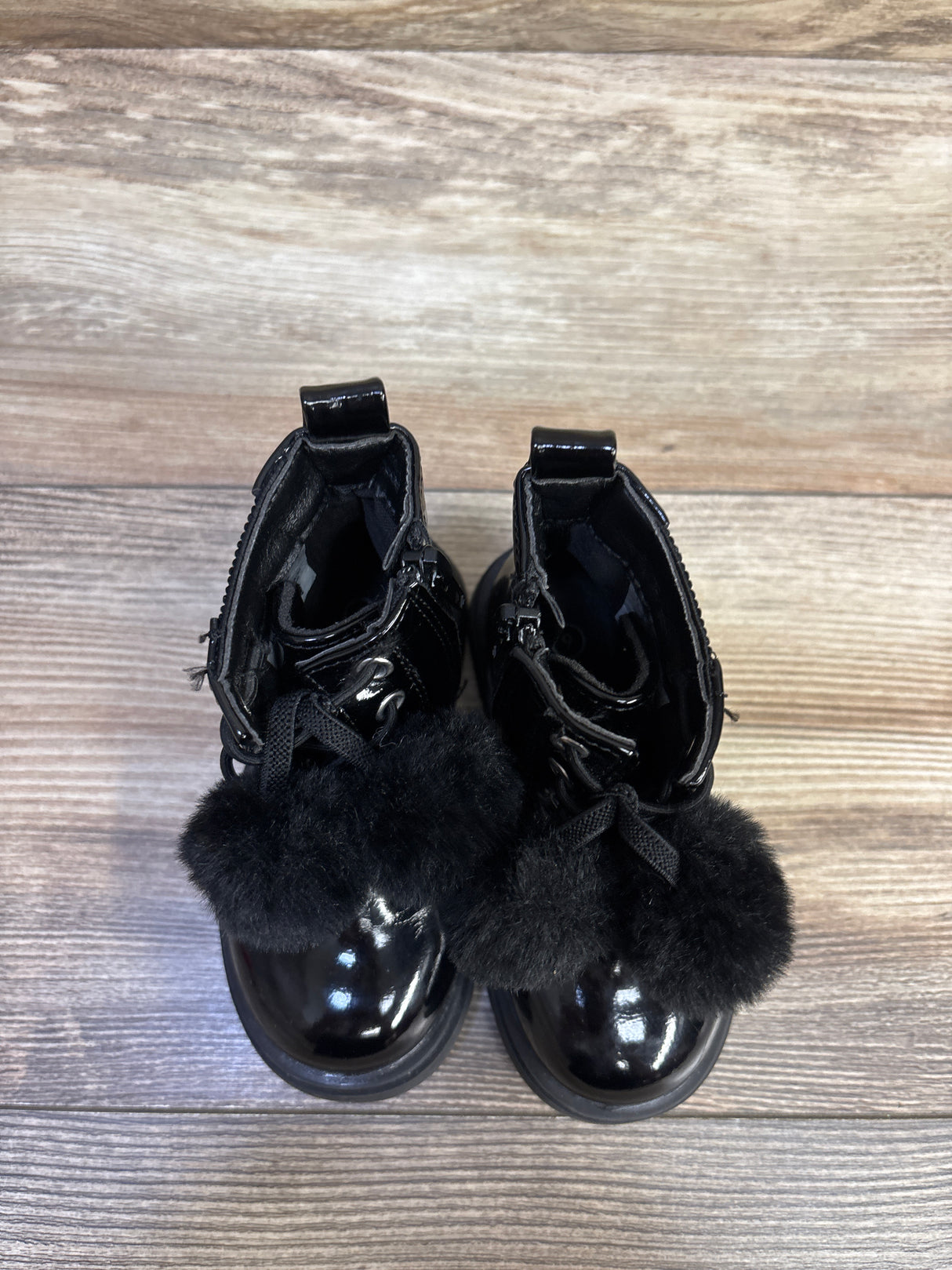 Nicole Miller Pom-Pom Zipper Boots Black sz 6c