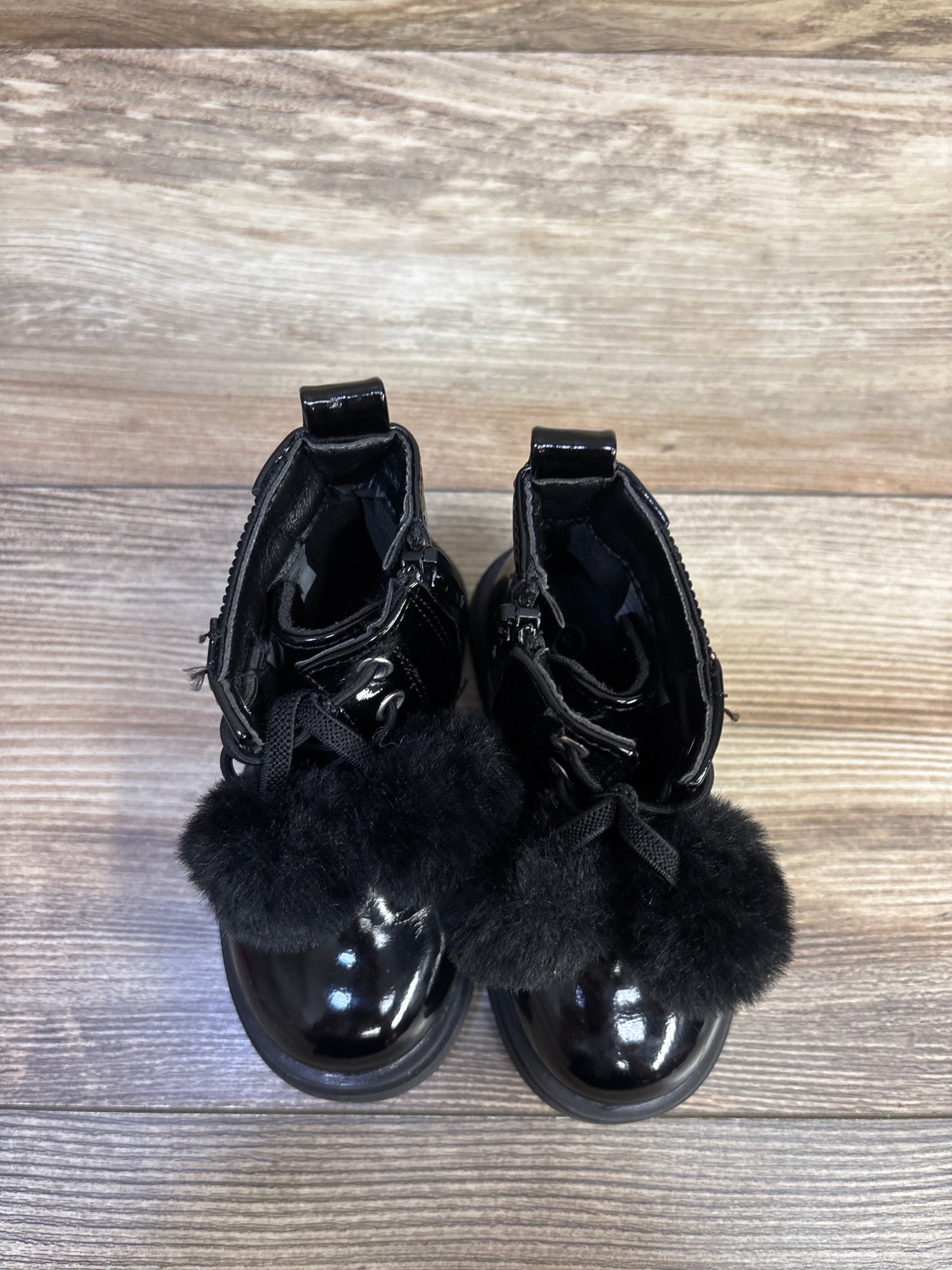 Nicole Miller Pom-Pom Zipper Boots Black sz 6c