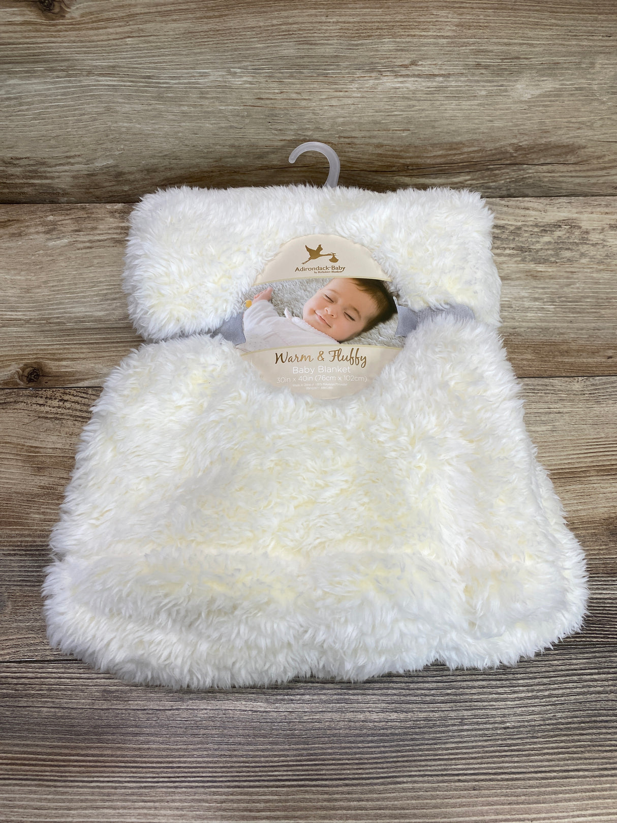 NEW Berkshire Blanket Adirondack Baby Warm & Fluffy Baby Blanket Cream