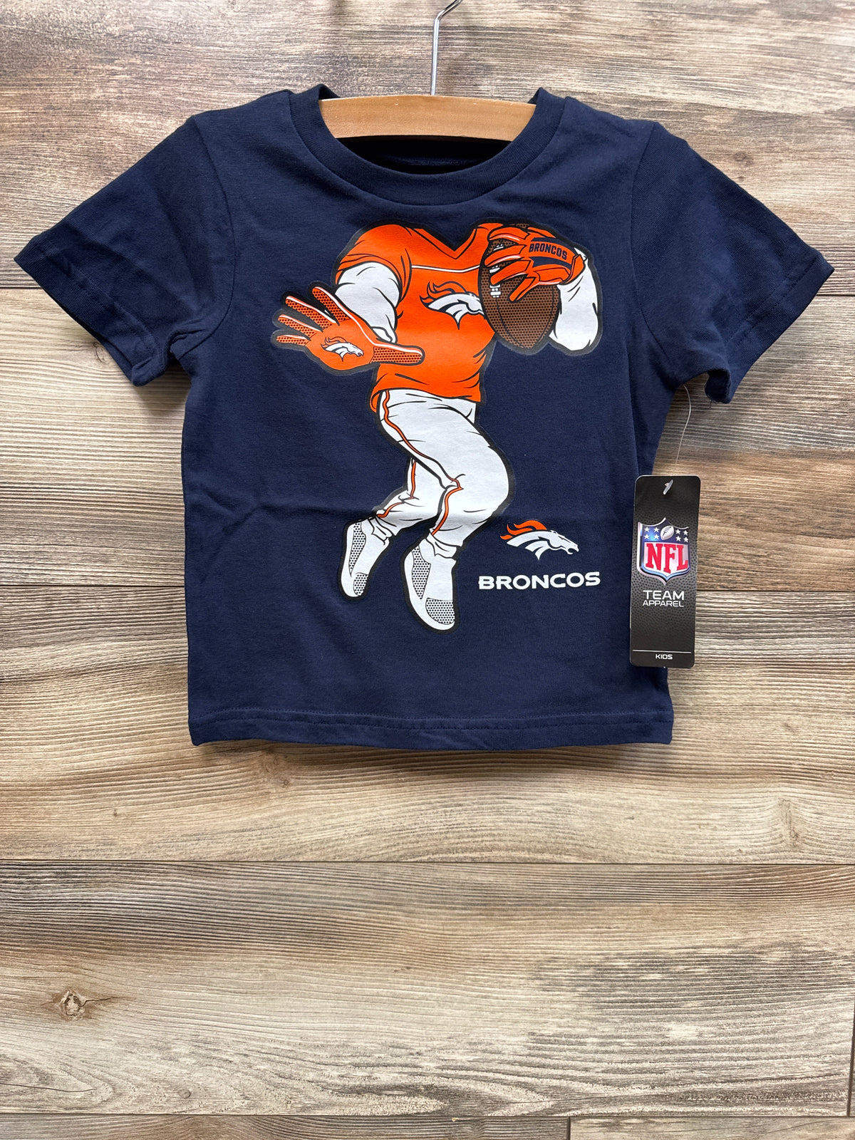 NEW NFL Denver Broncos Toddler Stiff Arm T-Shirt Navy sz 3T