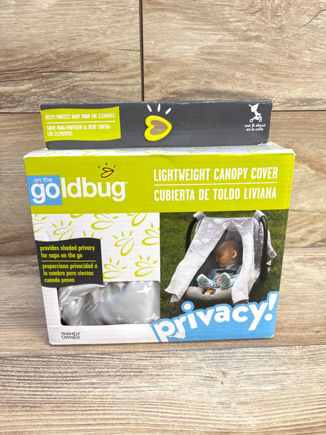 Go by Goldbug Car Seat Lightweight Canopy Cover, Grey Stars - Me n Mommy To Be
