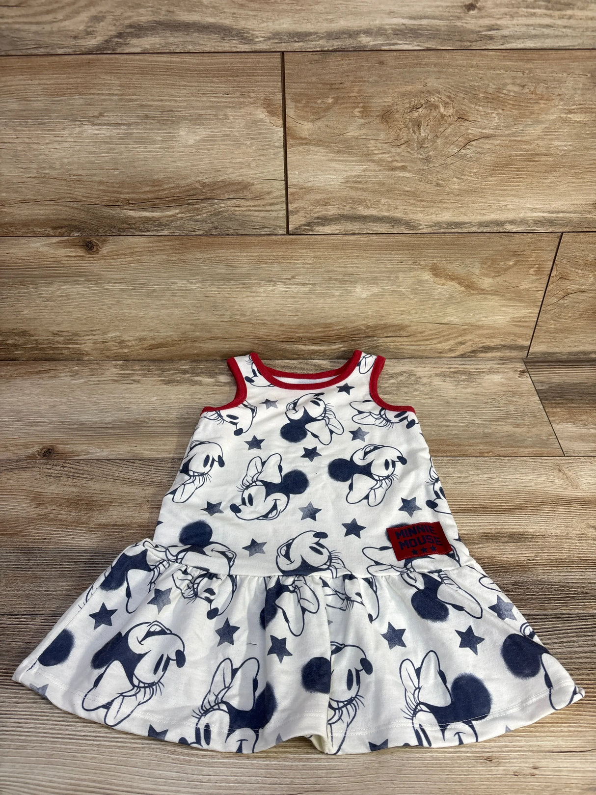 Disney Junior Minnie Mouse 4th Of July Dress White sz 2T