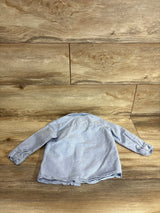 H&M Cotton Long Sleeve Button-Up Shirt Blue sz 18m
