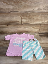 NEW Malibu Barbie 2pc Shirt & Bottoms Pink sz 4T