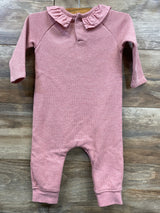 Disney Baby Minnie Mouse Waffle Knit Coverall Pink sz 18m