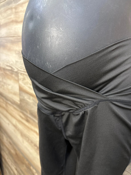 Shein Maternity Cross Panel Leggings Black sz XL - Me n Mommy To Be