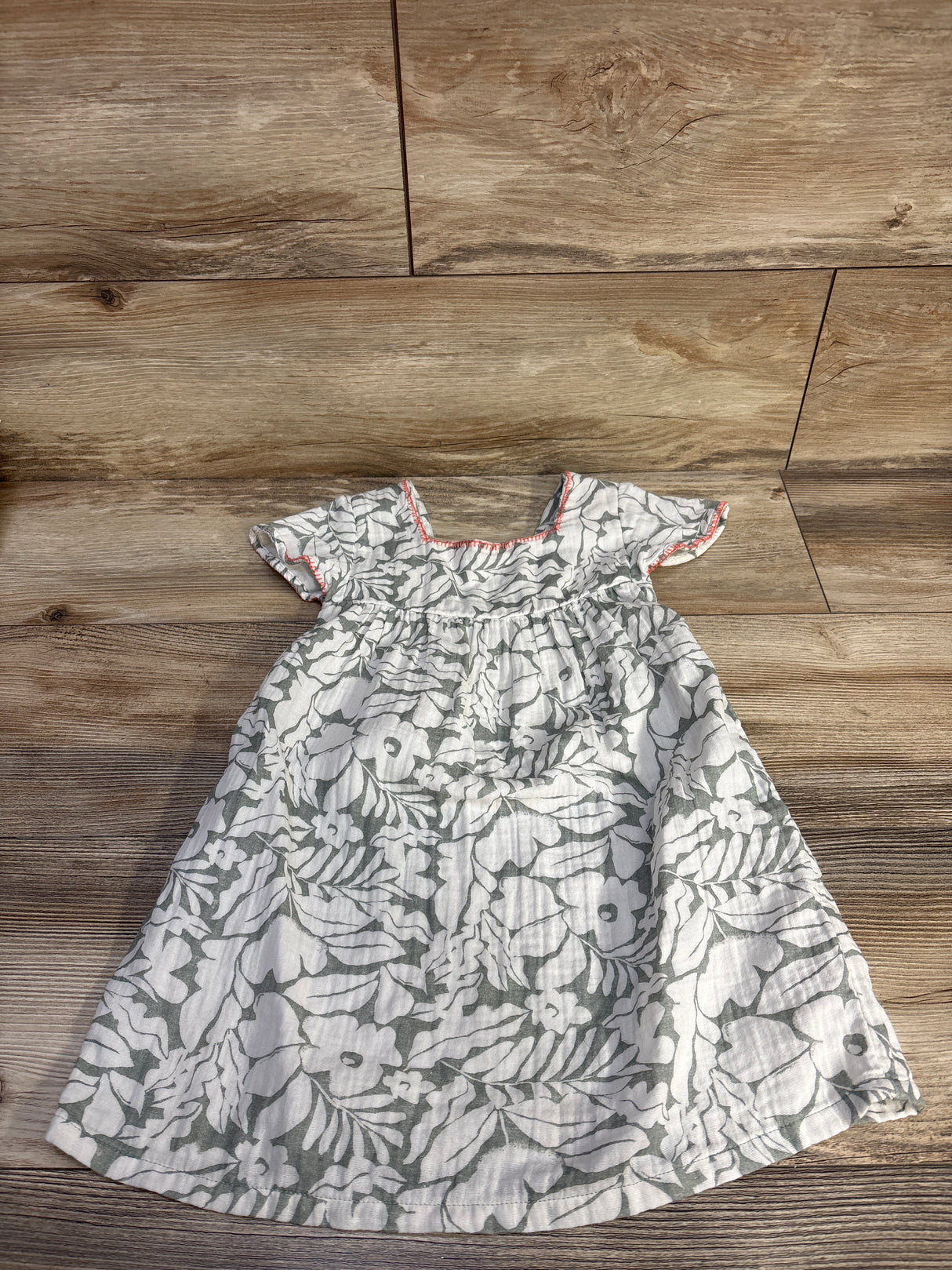 Baby Gap Floral Gauze Dress White sz 4T