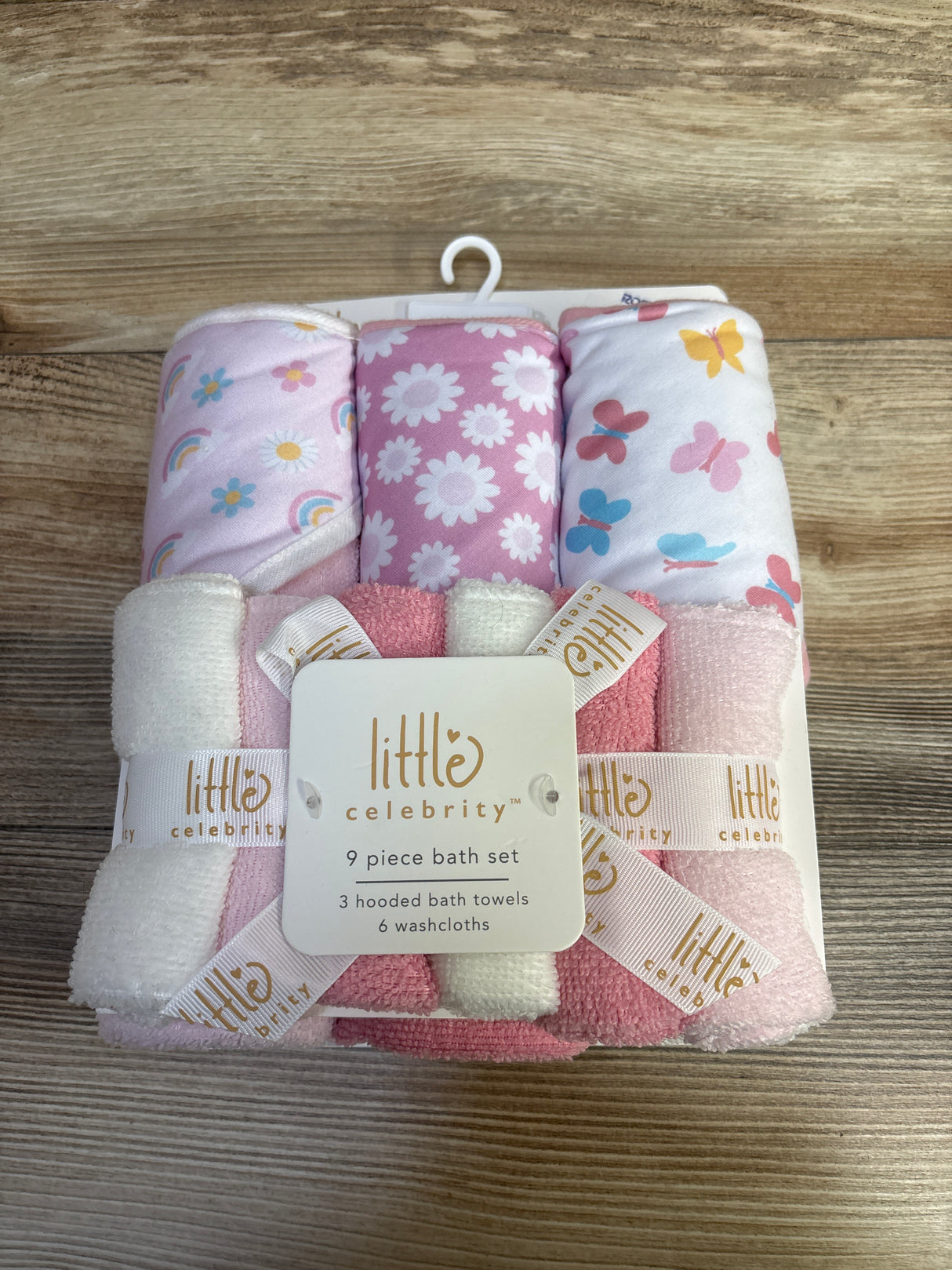 NEW Little Celebrity 9pc Bath Set, Pink