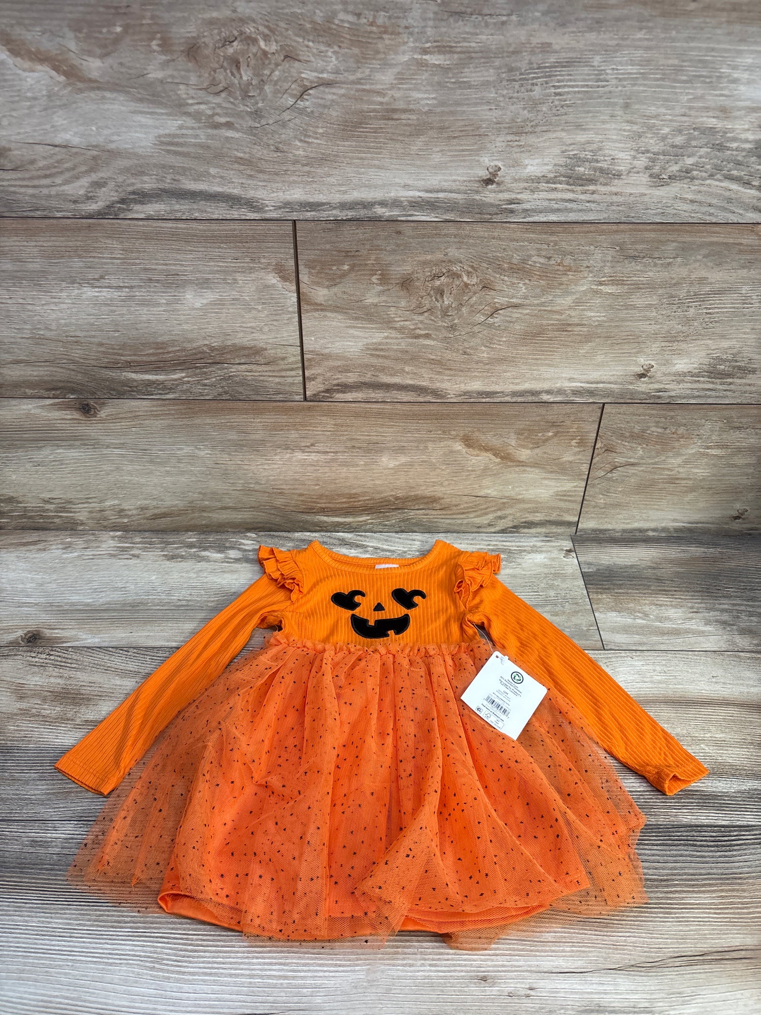 NEW Way To Celebrate! Halloween Pumpkin Dress Orange sz 12m
