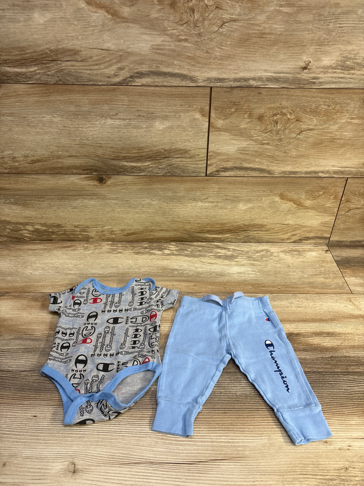 Champion 2pc Bodysuit & Pants Set Grey sz 3m