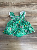 NEW Cat & Jack Floral Sleeveless Dress & Bloomers Green sz Newborn